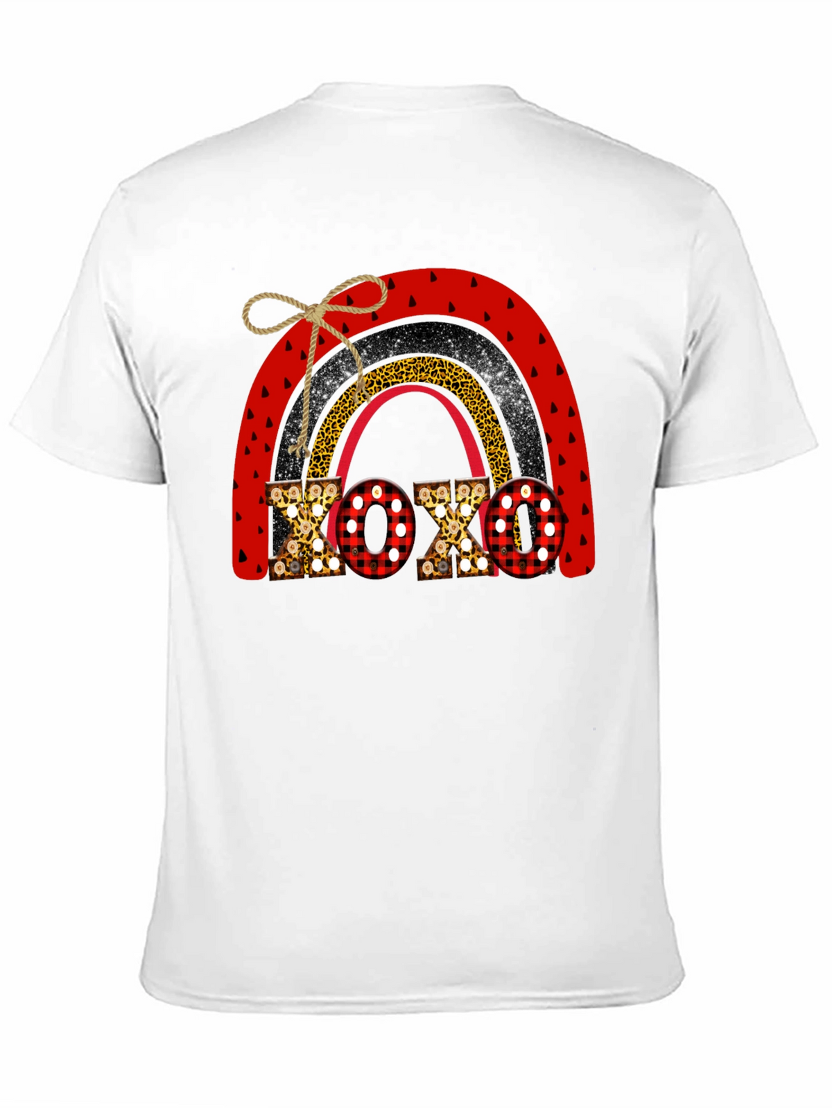 XOXO Valentine Rainbow Graphic Tee