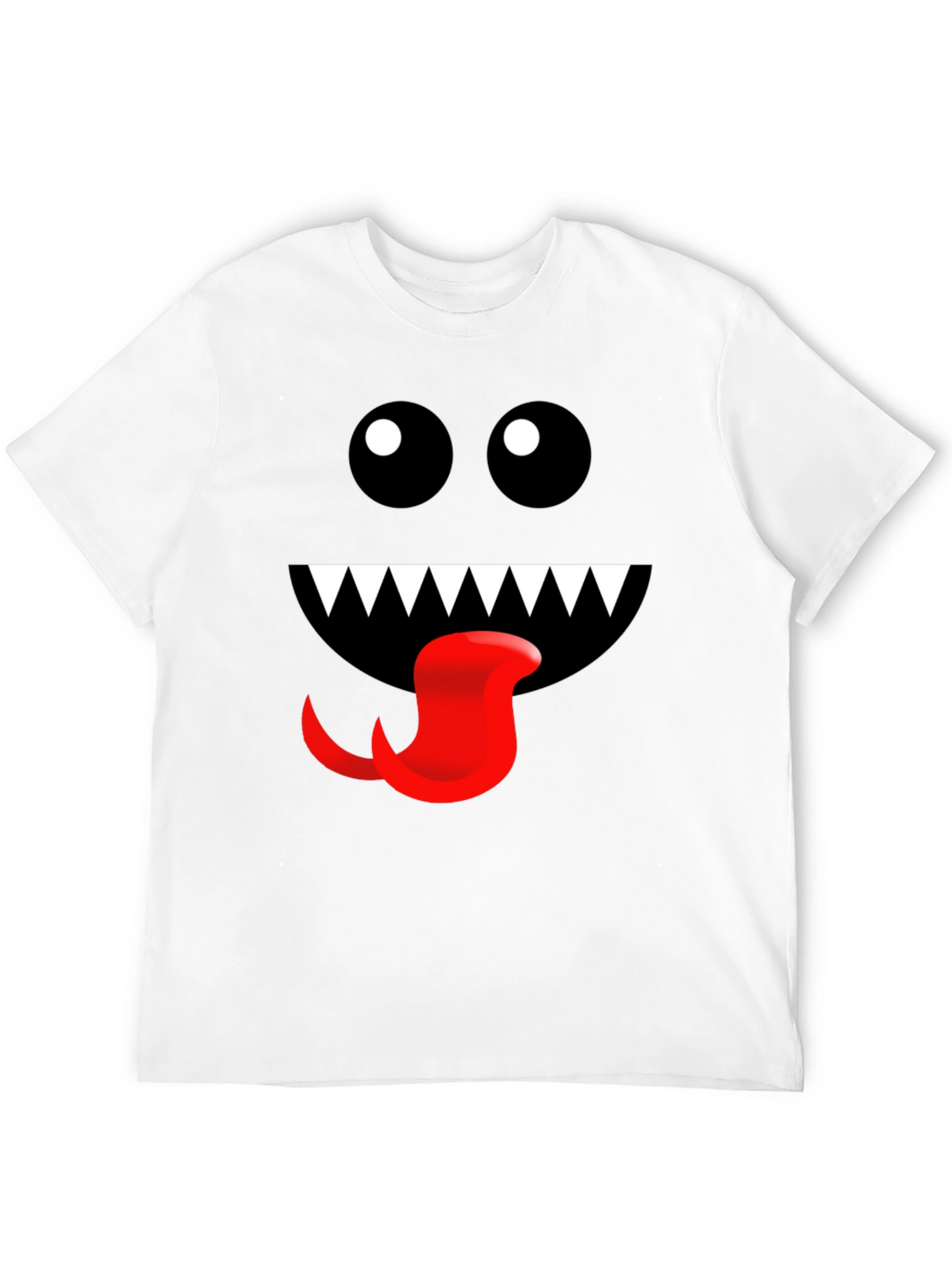 Monster Face Graphic Tee - Fun Black T-Shirt