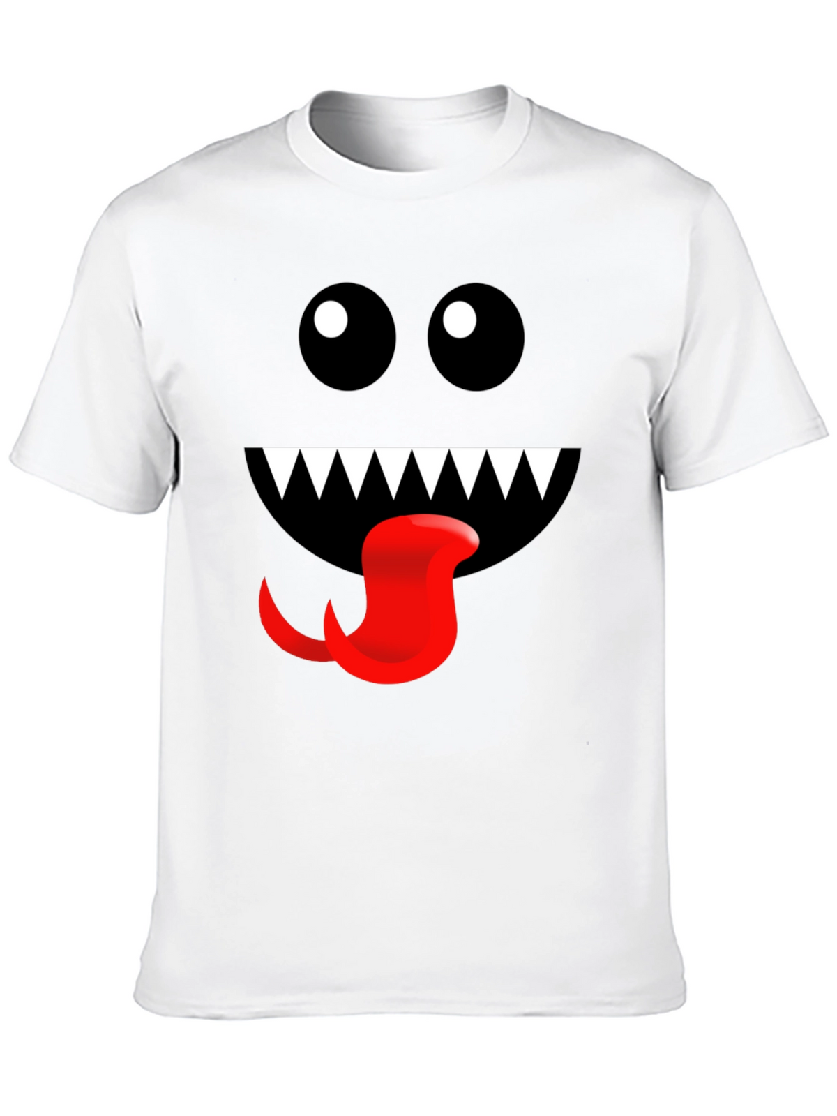Monster Face Graphic Tee - Fun Black T-Shirt