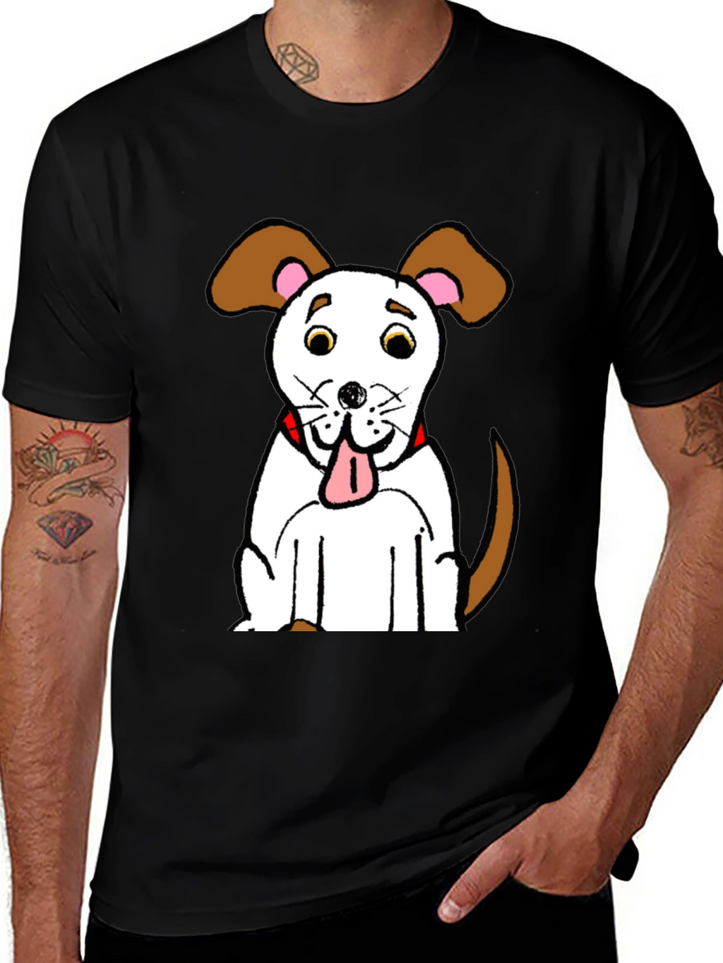 Cartoon Dog Graphic T-Shirt