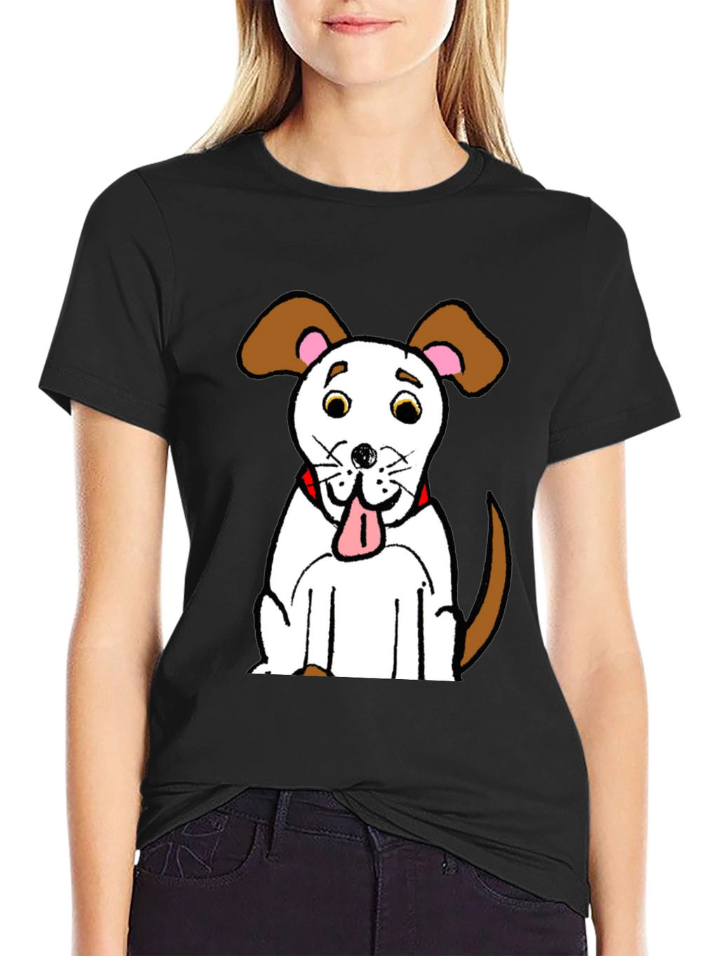 Cartoon Dog Graphic T-Shirt