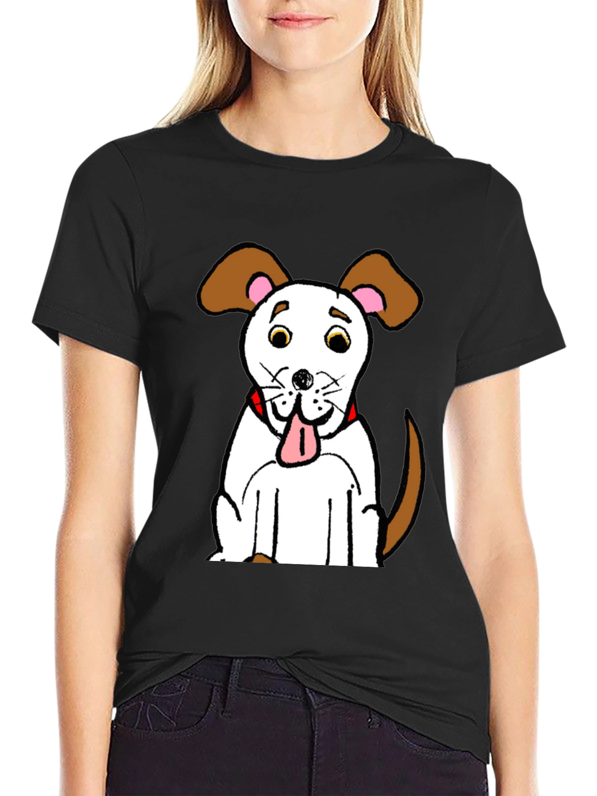 Cartoon Dog Graphic T-Shirt