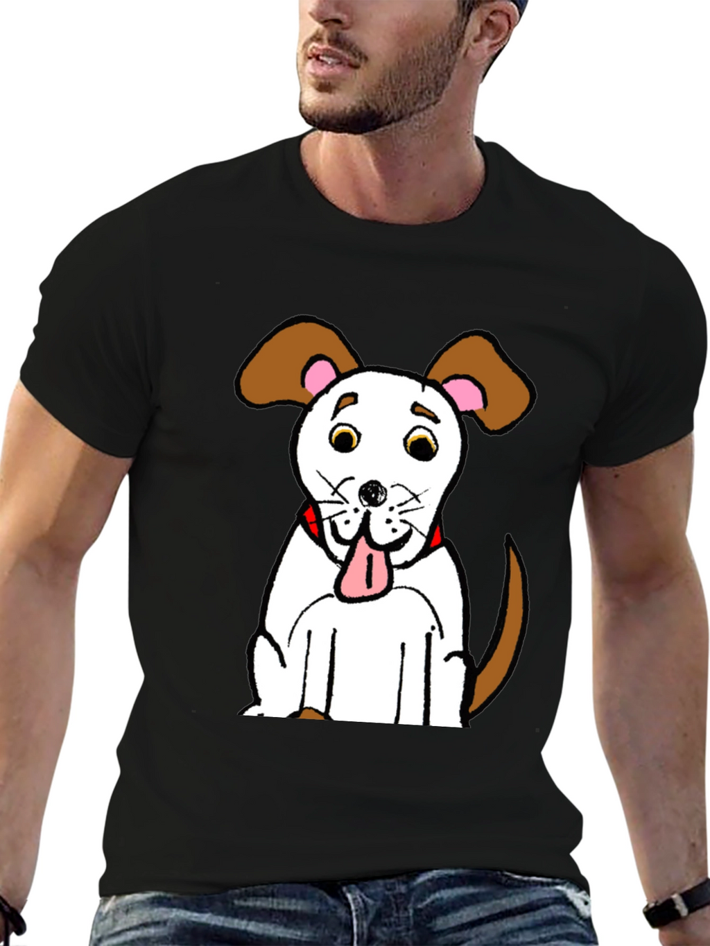 Cartoon Dog Graphic T-Shirt