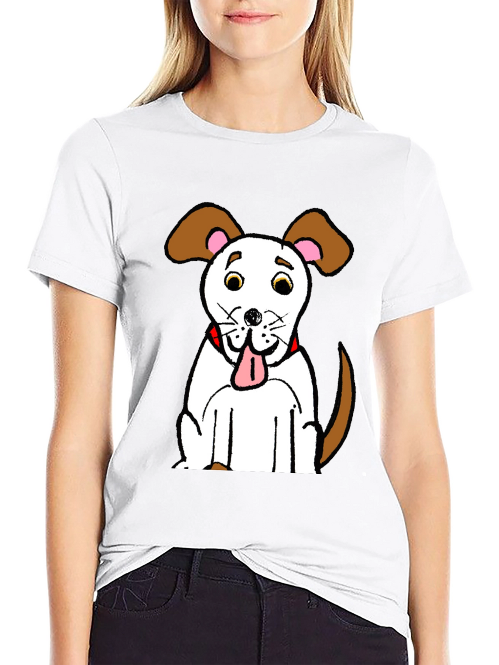 Cartoon Dog Graphic T-Shirt