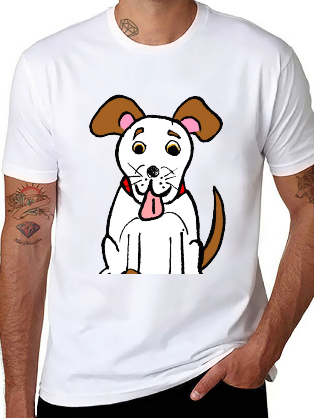 Cartoon Dog Graphic T-Shirt