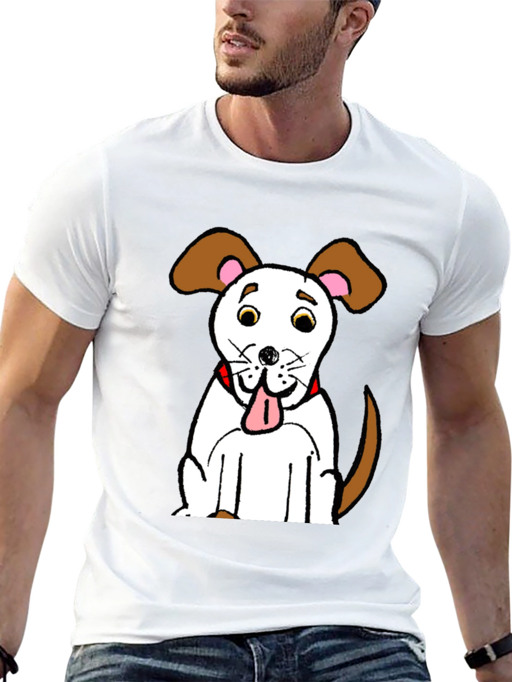 Cartoon Dog Graphic T-Shirt