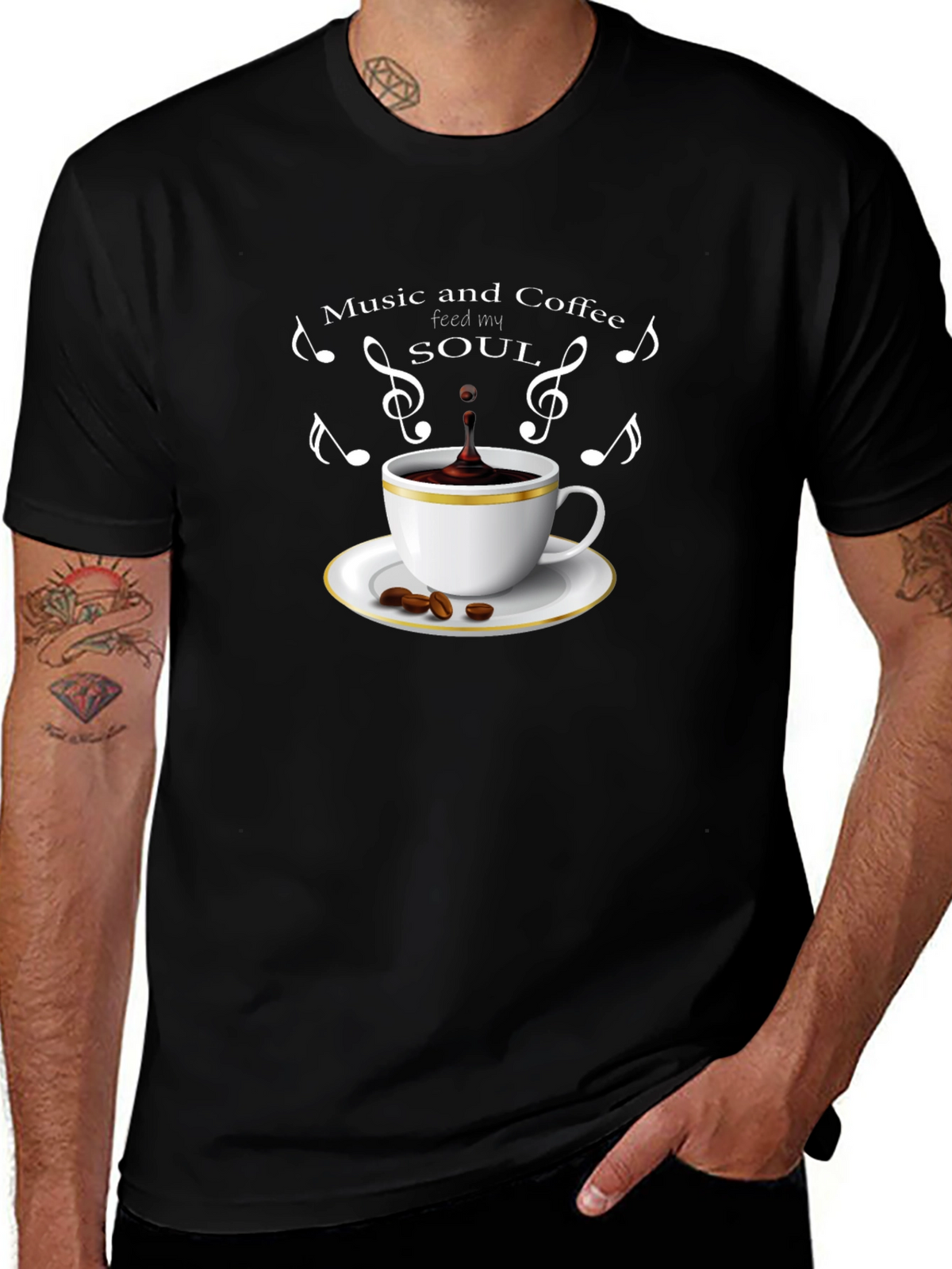 Music and Coffee Graphic Tee
