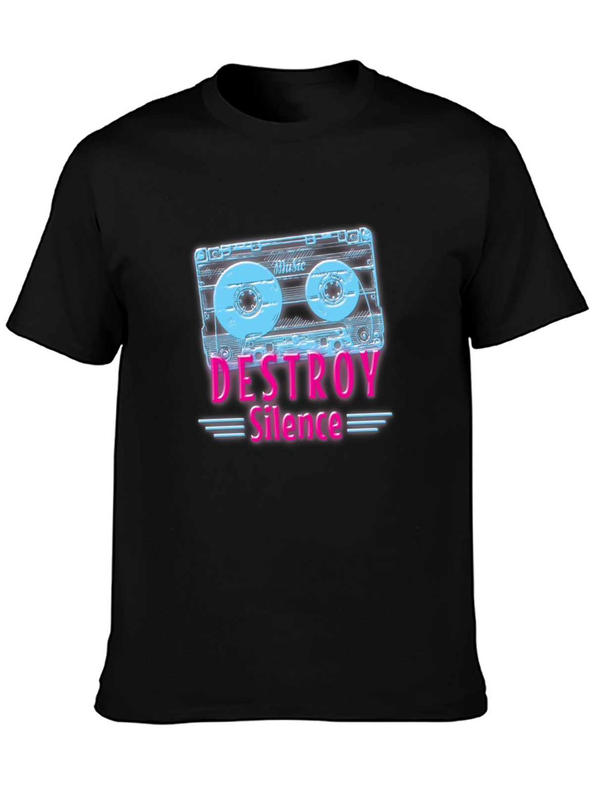 Destroy Silence Cassette Tape Graphic Tee