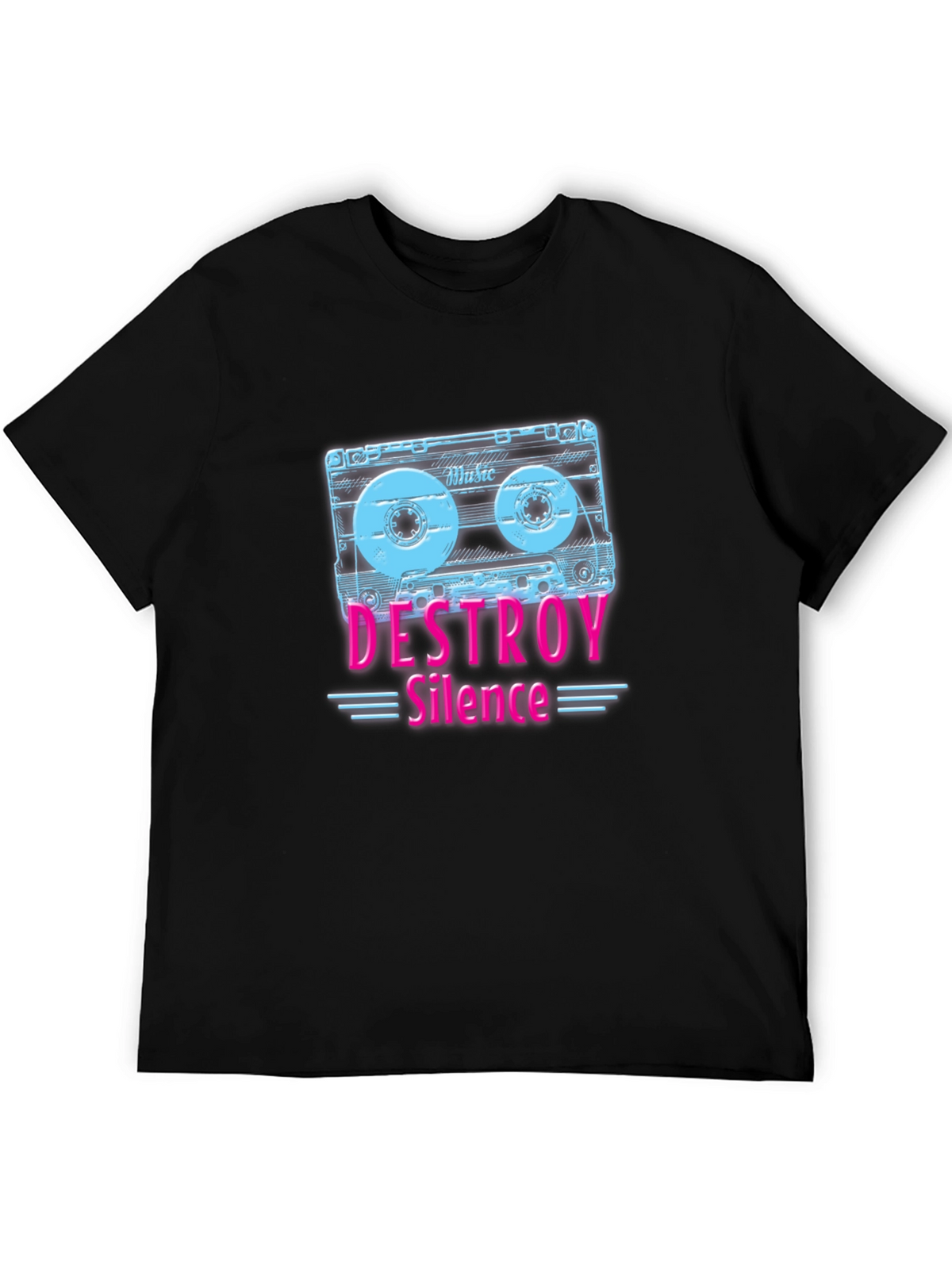 Destroy Silence Cassette Tape Graphic Tee