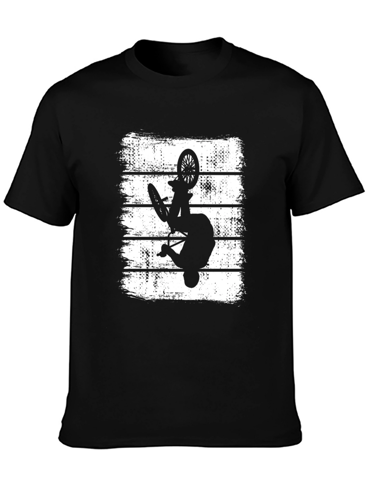 BMX Rider Silhouette Graphic Tee - Black