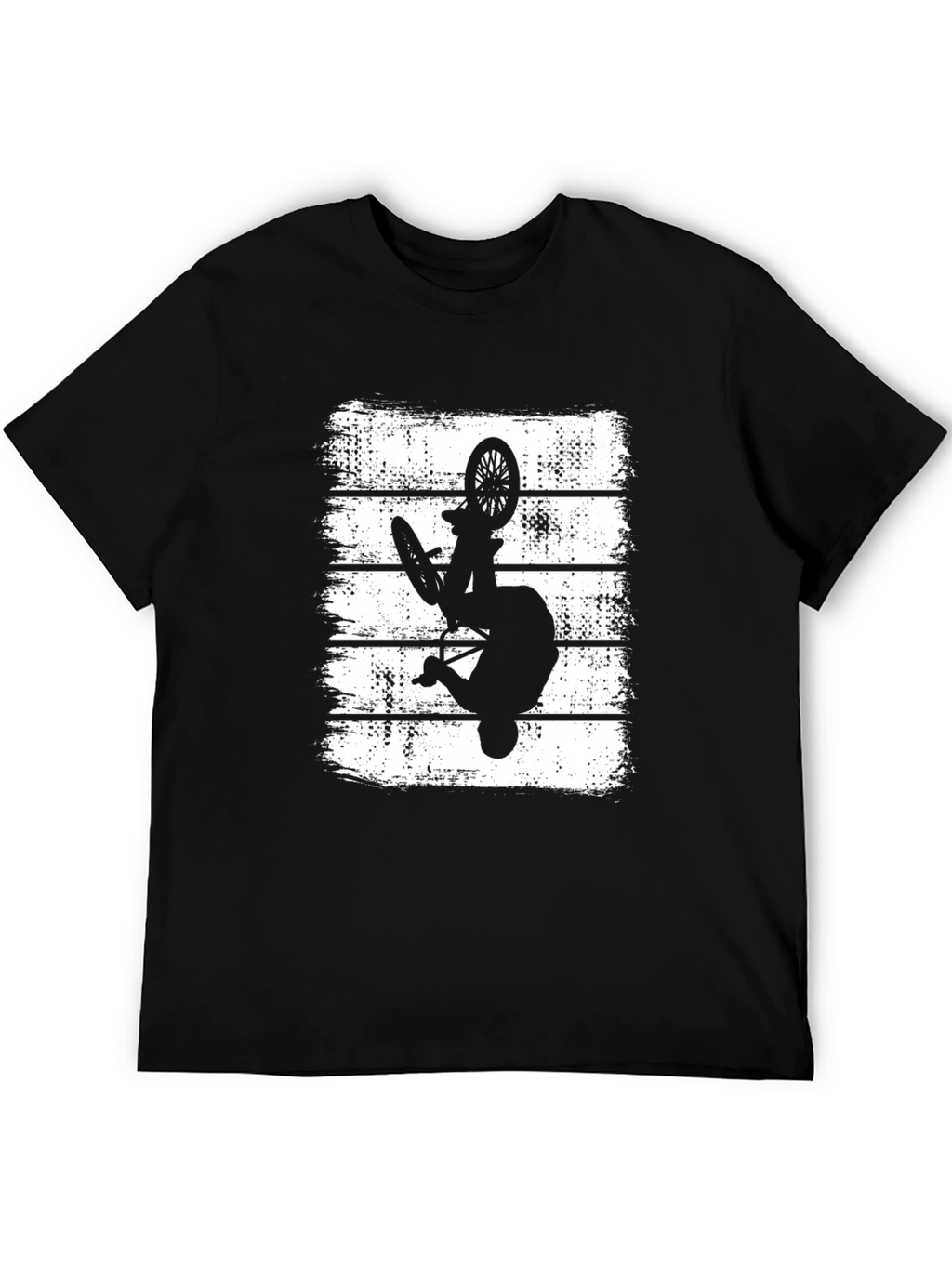 BMX Rider Silhouette Graphic Tee - Black