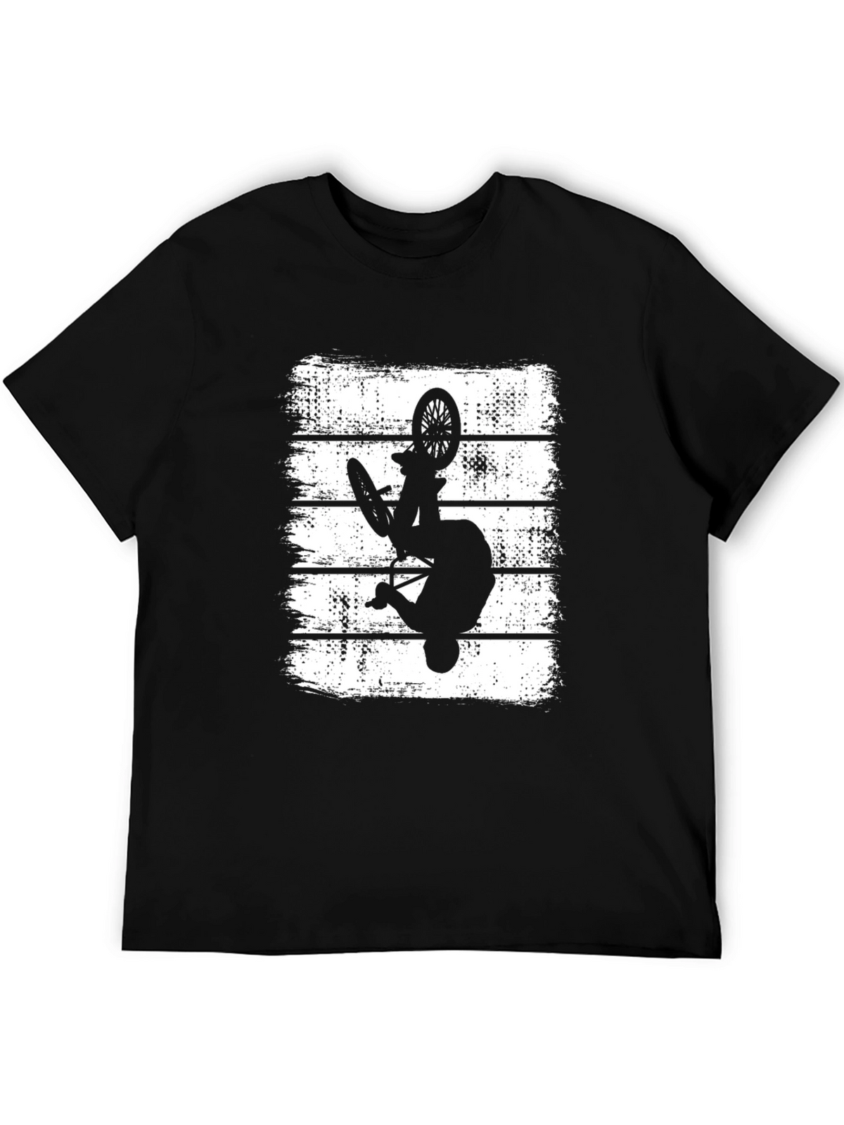 BMX Rider Silhouette Graphic Tee - Black