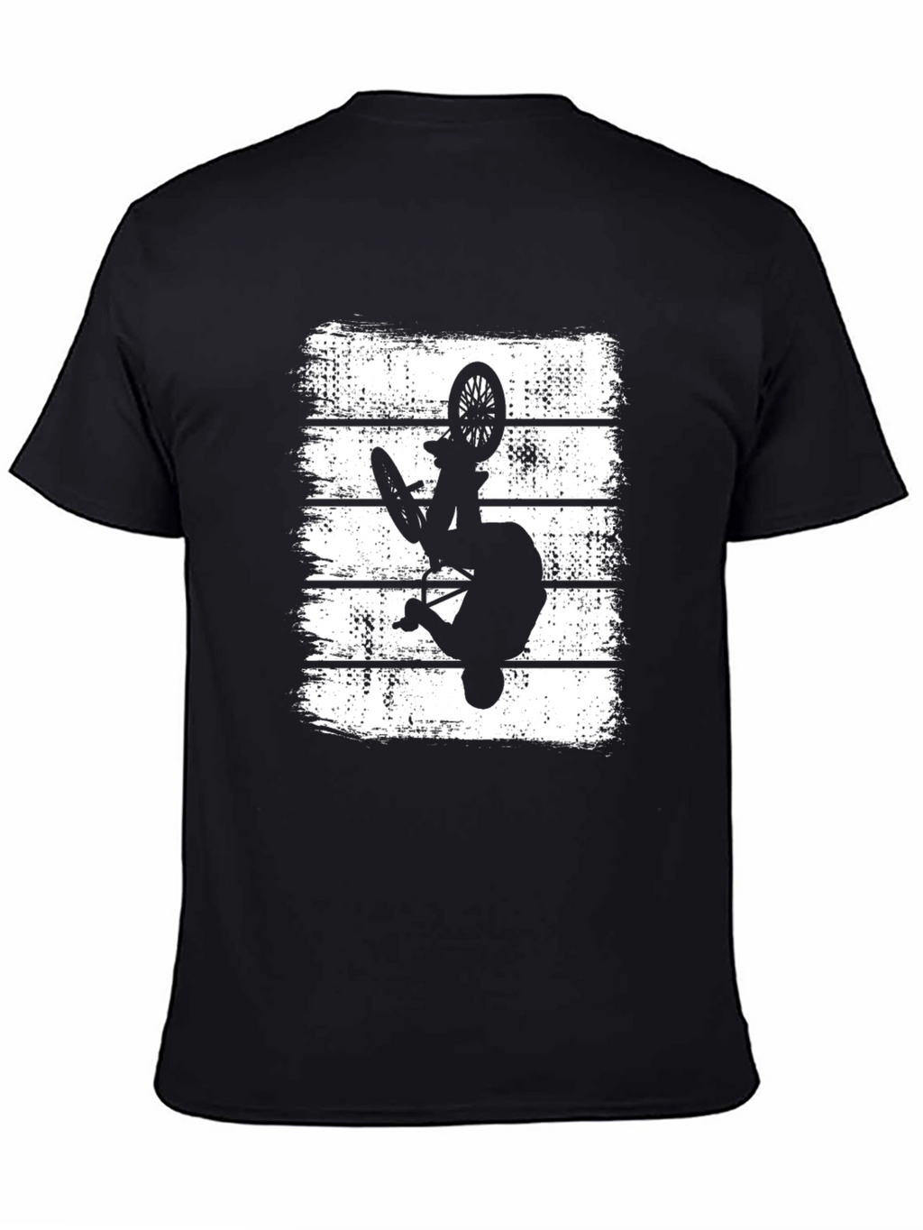 BMX Rider Silhouette Graphic Tee - Black