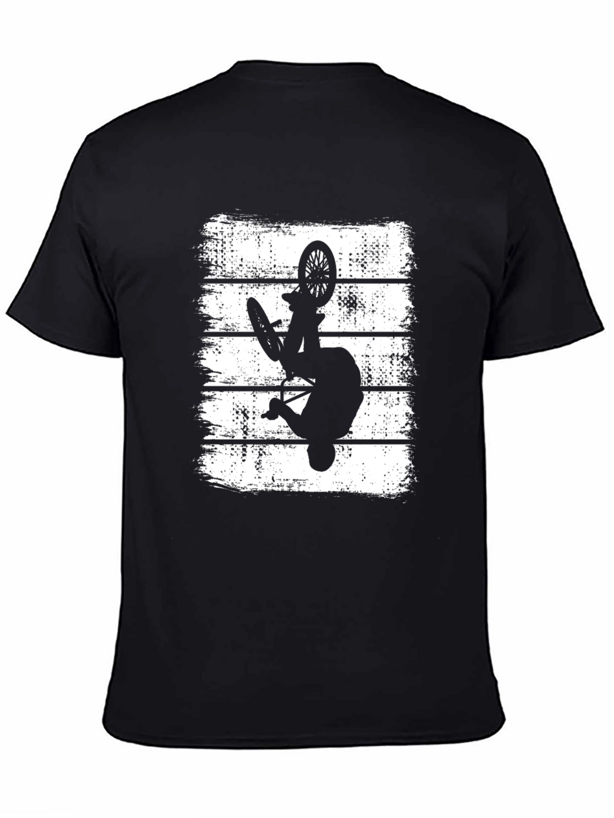 BMX Rider Silhouette Graphic Tee - Black