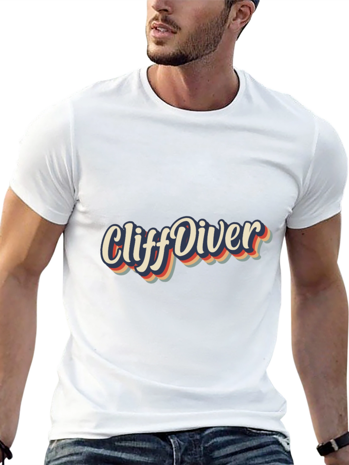 Retro Cliff Diver Graphic Tee