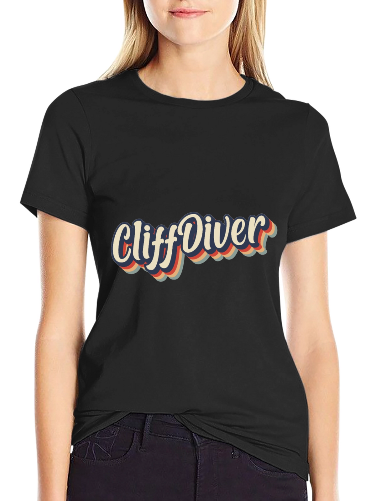 Retro Cliff Diver Graphic Tee