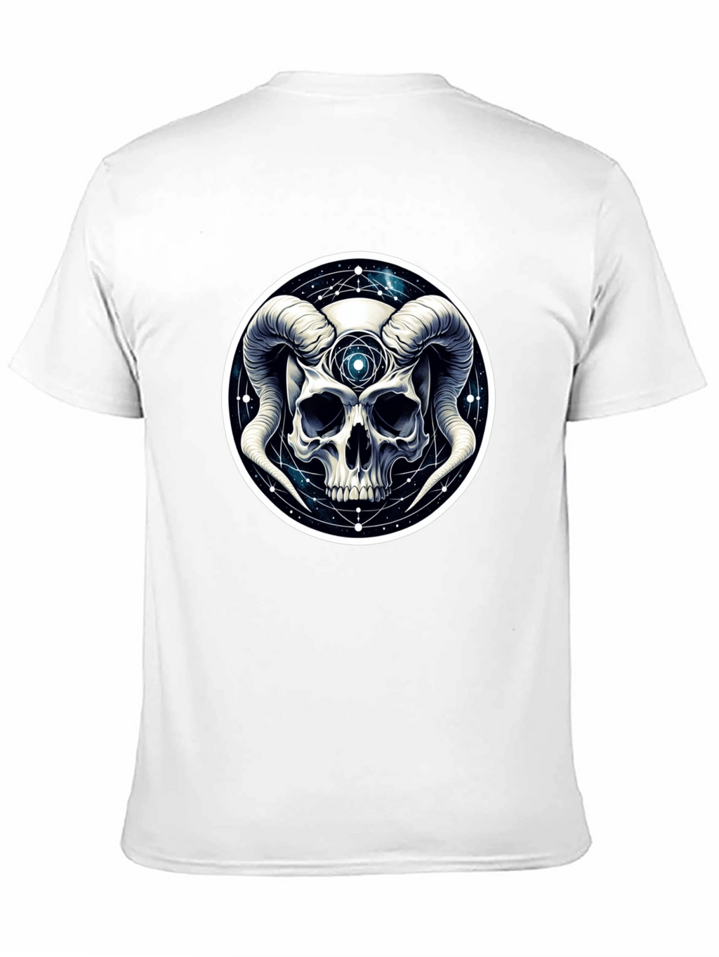 Occult Skull Graphic T-Shirt - Black Cotton Tee