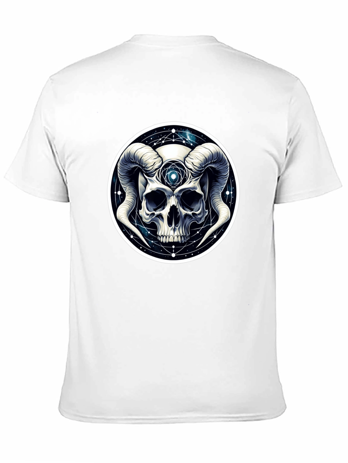 Occult Skull Graphic T-Shirt - Black Cotton Tee