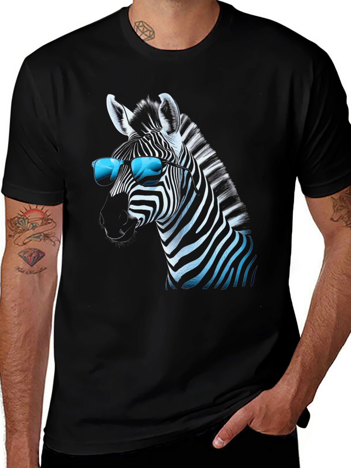 Cool Zebra Graphic T-Shirt