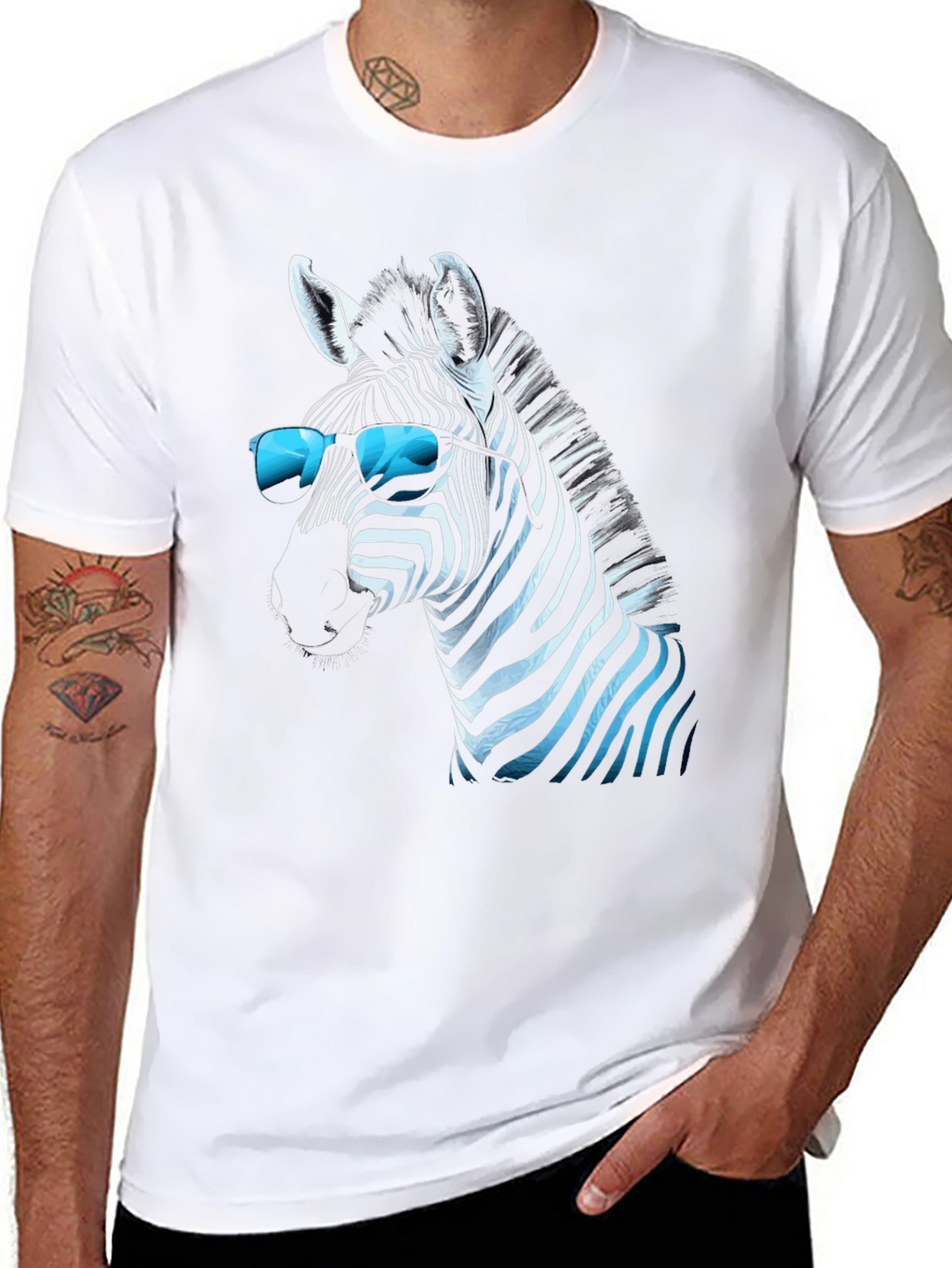 Cool Zebra Graphic T-Shirt