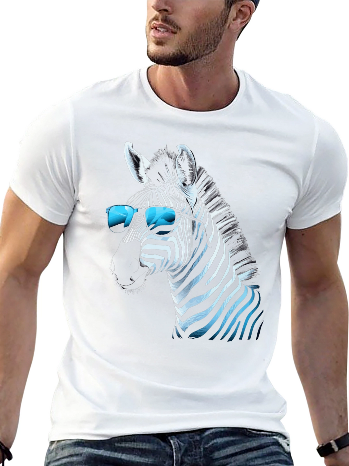 Cool Zebra Graphic T-Shirt
