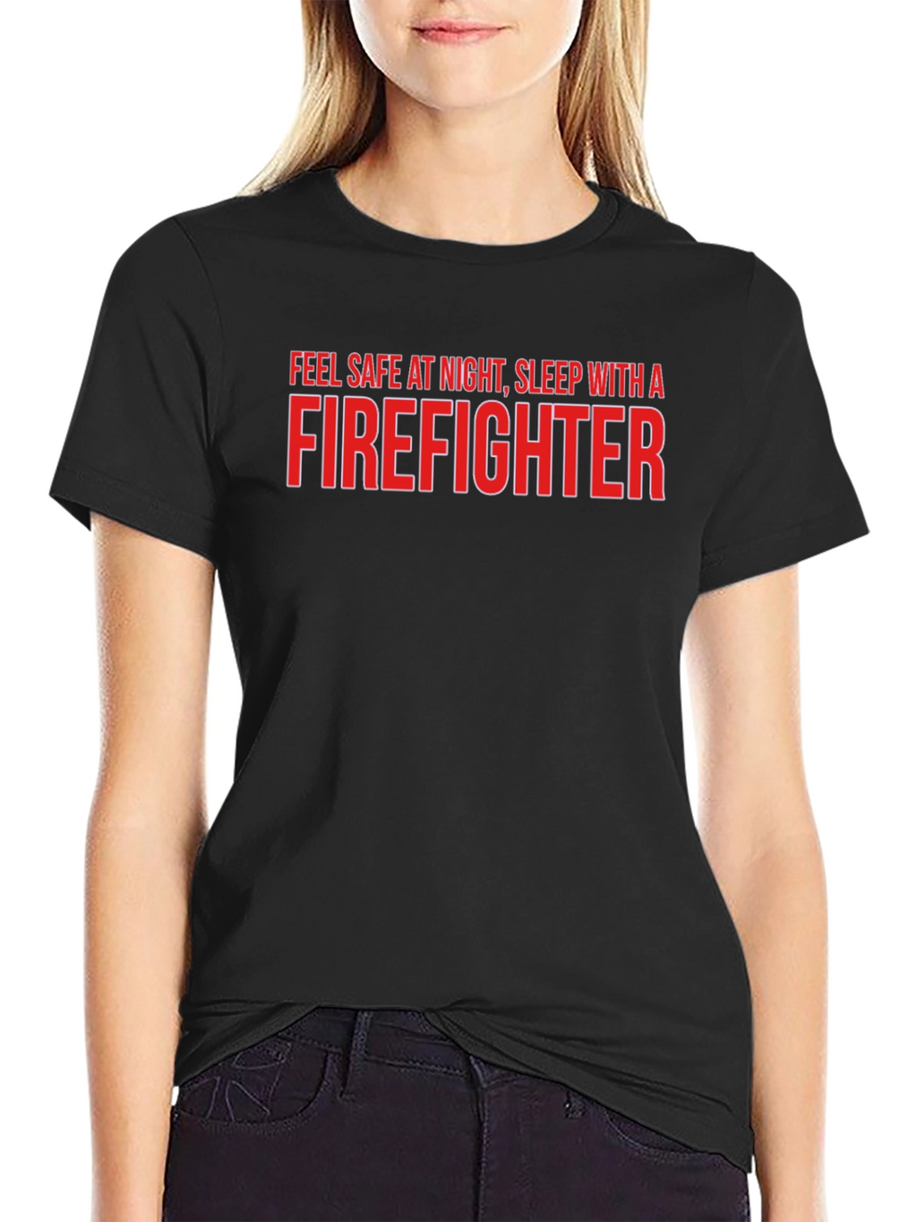 Firefighter Slogan Graphic Tee - Black