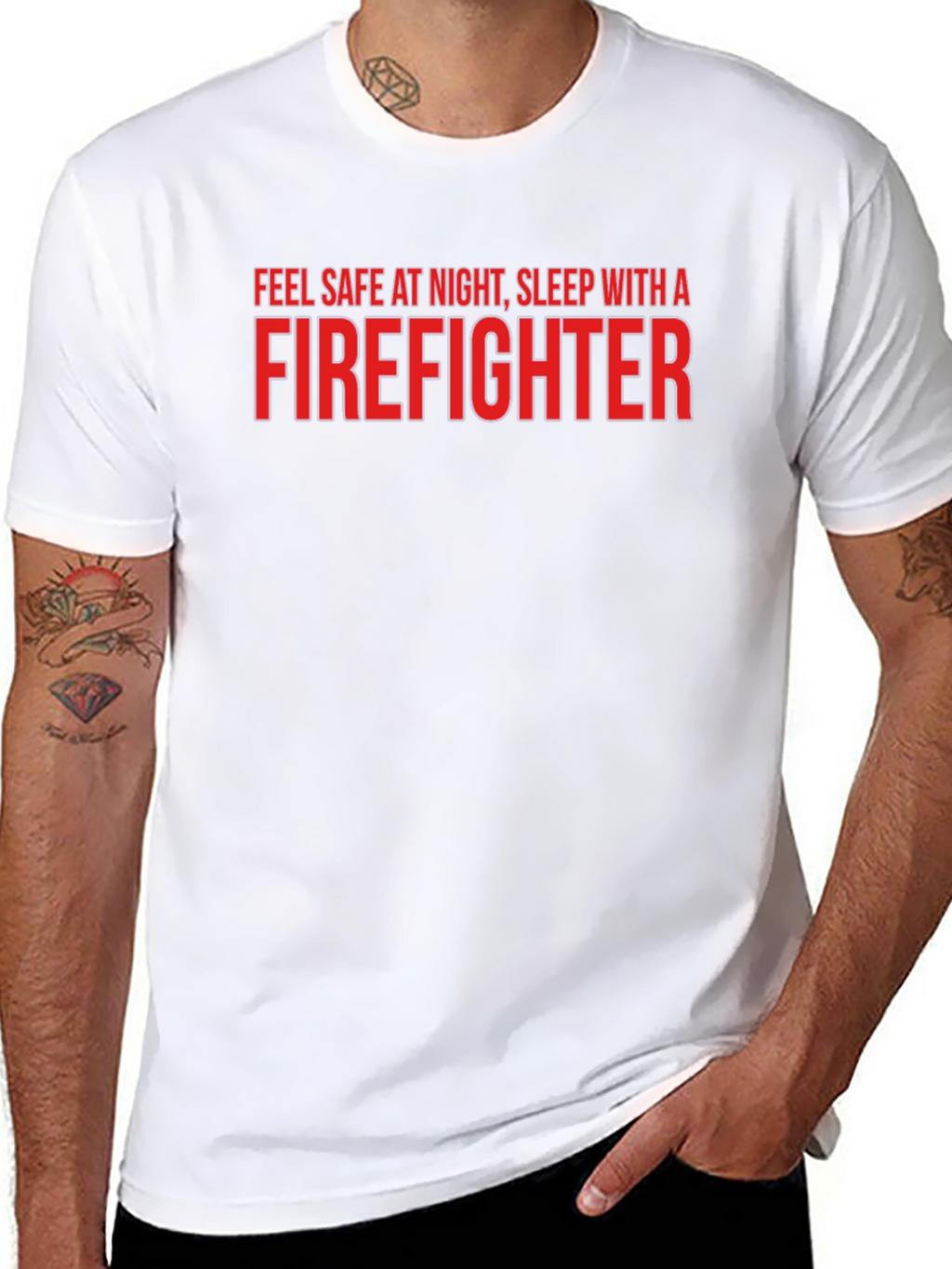 Firefighter Slogan Graphic Tee - Black