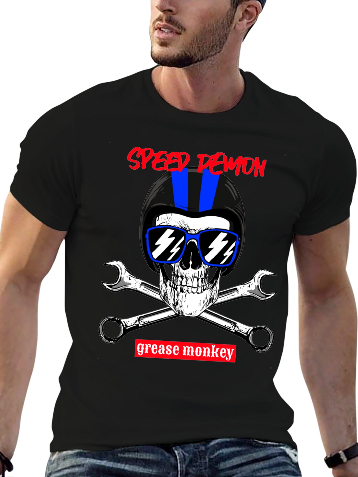 Speed Demon Grease Monkey Biker T-Shirt
