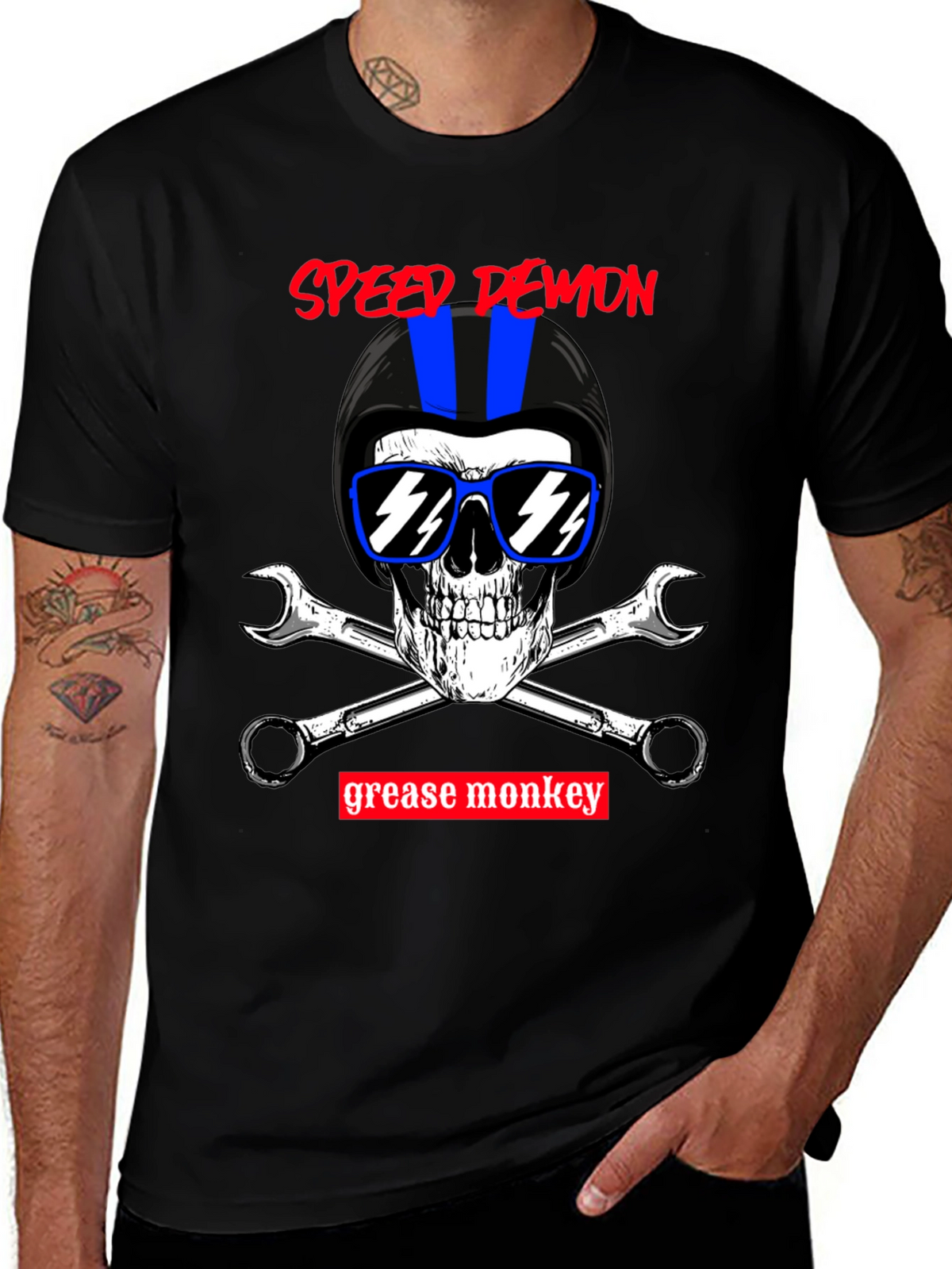 Speed Demon Grease Monkey Biker T-Shirt