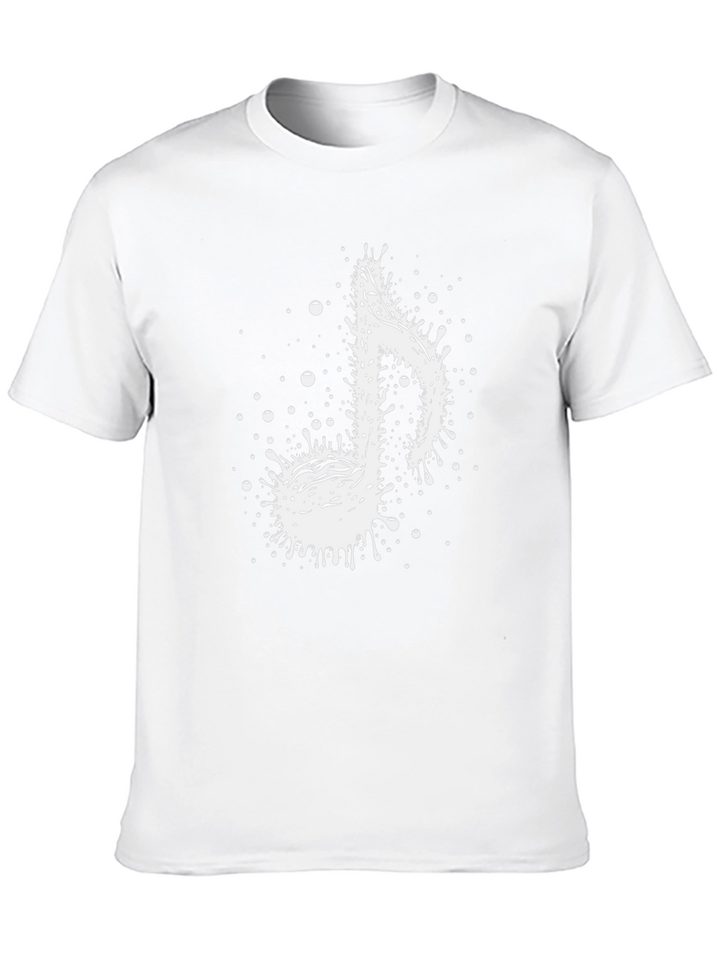 Music Note Splatter Graphic Tee - Stylish Black T-Shirt