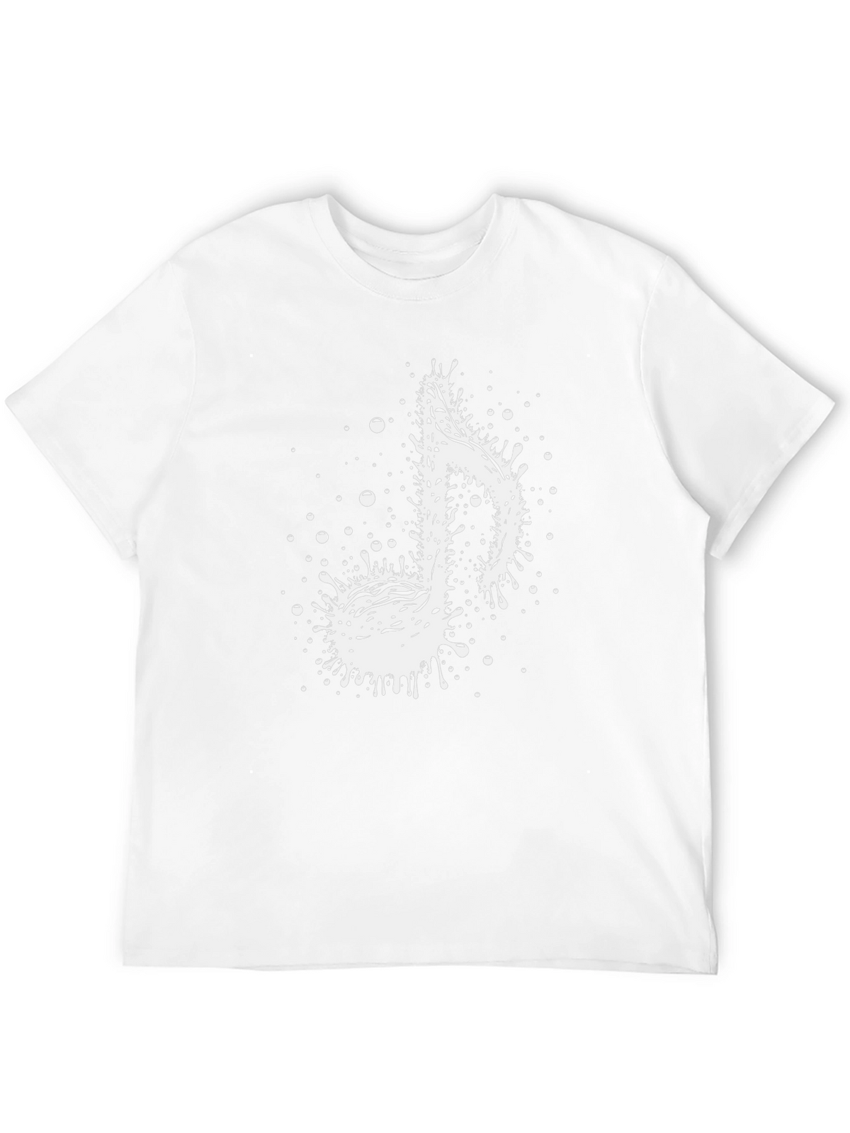 Music Note Splatter Graphic Tee - Stylish Black T-Shirt