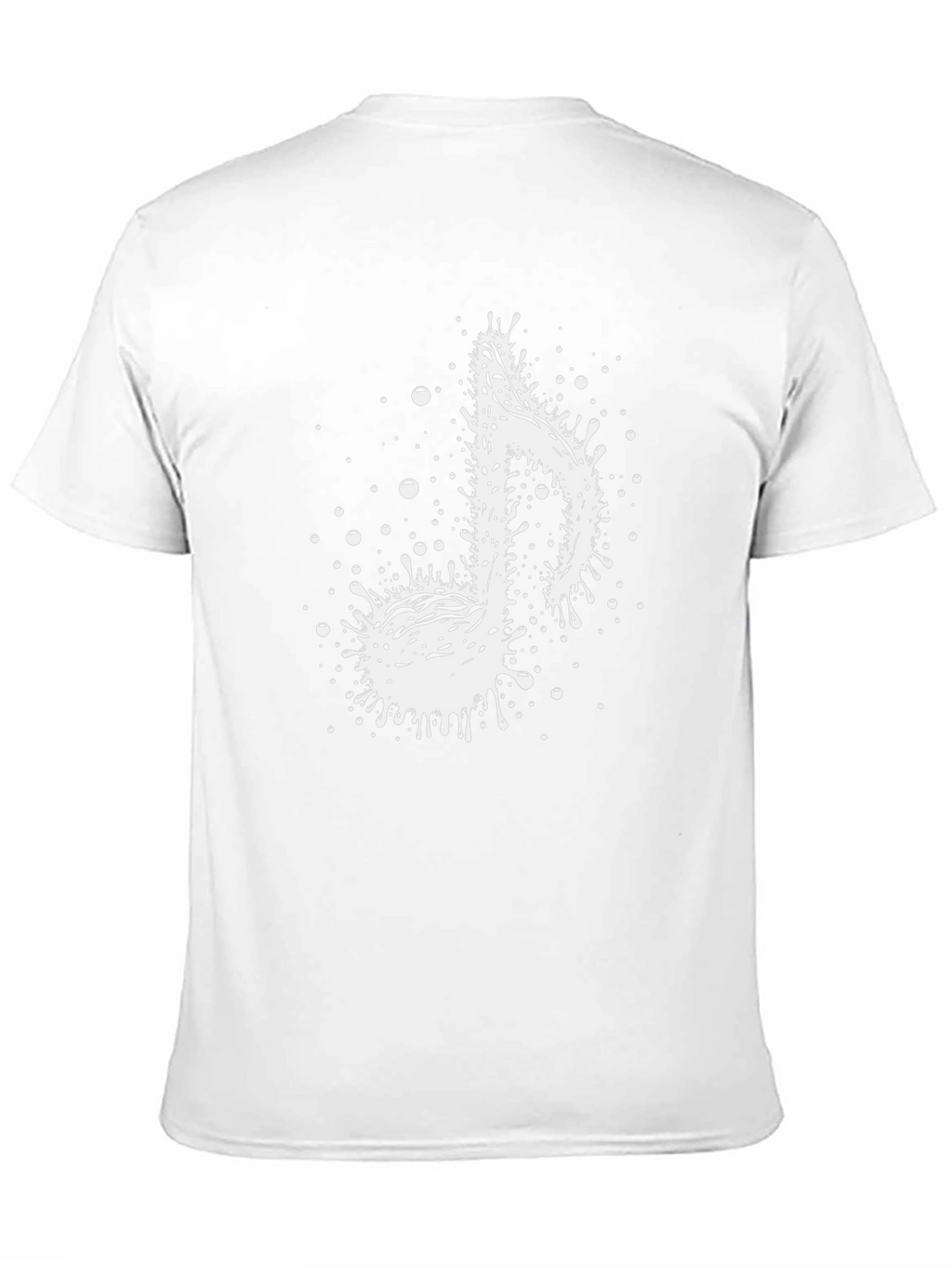 Music Note Splatter Graphic Tee - Stylish Black T-Shirt