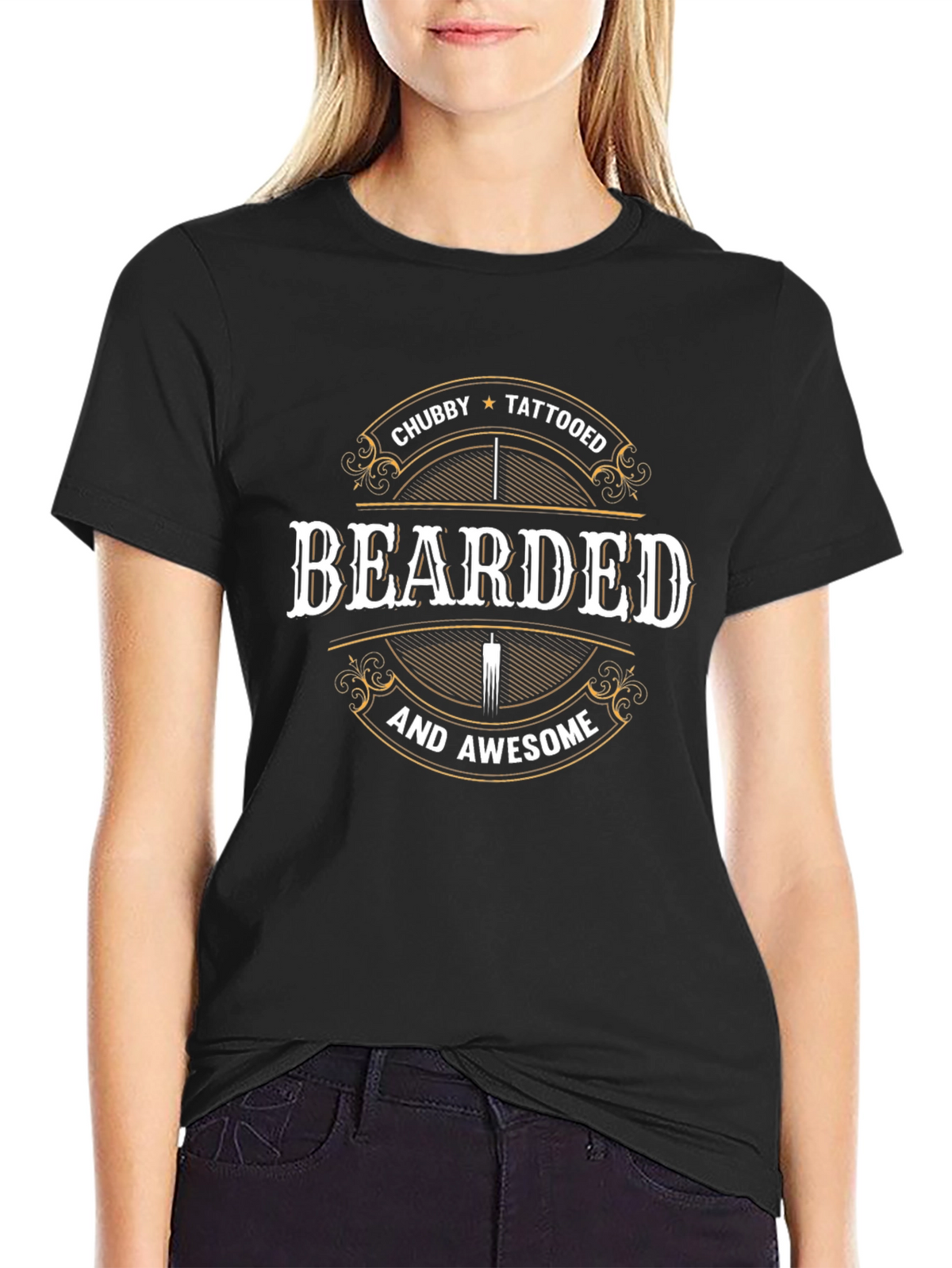 Bearded Chubby Tattooed Awesome T-Shirt
