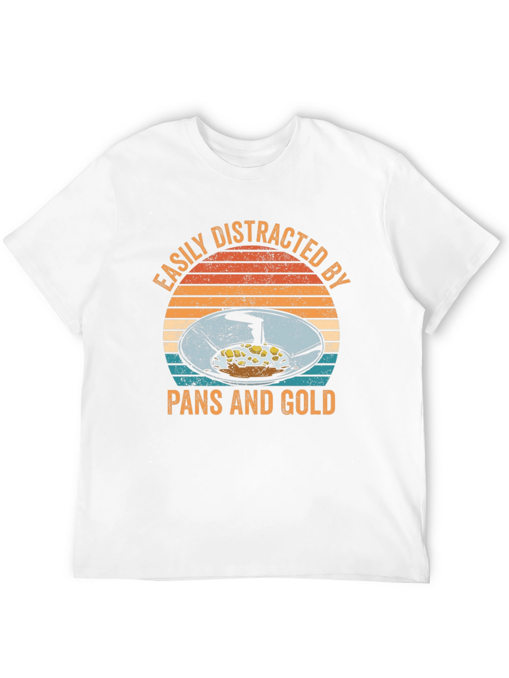 Easily Distracted by Pans and Gold T-Shirt