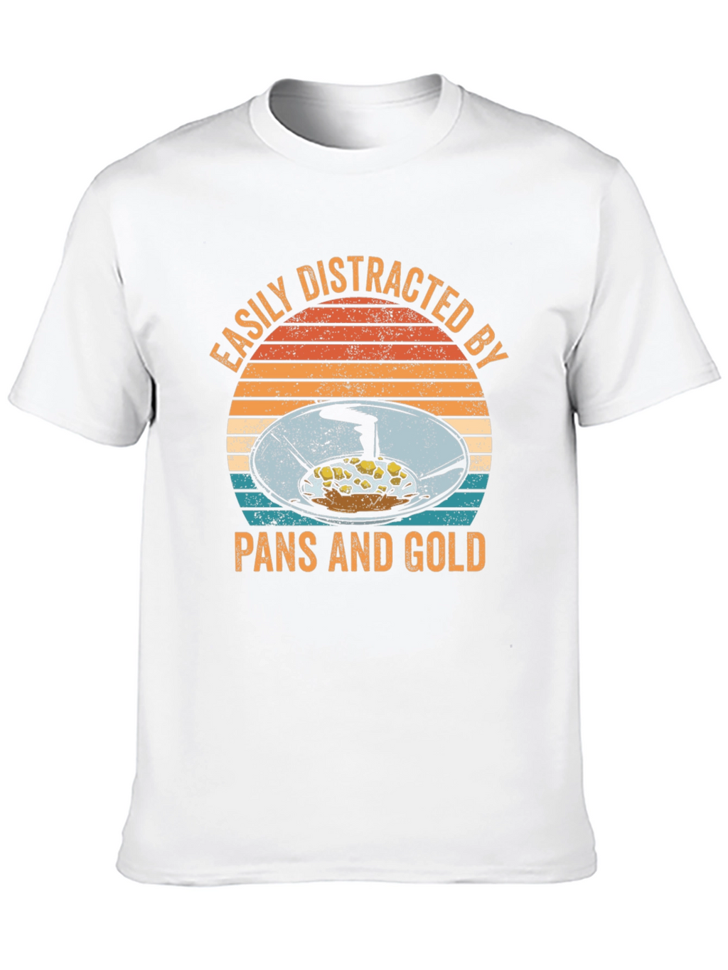 Easily Distracted by Pans and Gold T-Shirt