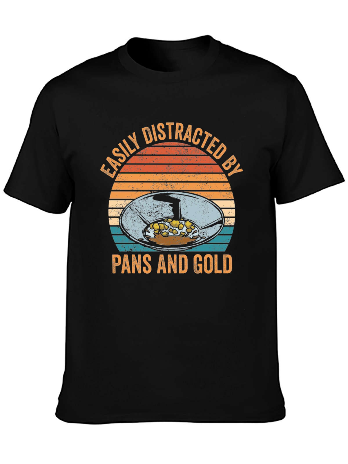 Easily Distracted by Pans and Gold T-Shirt