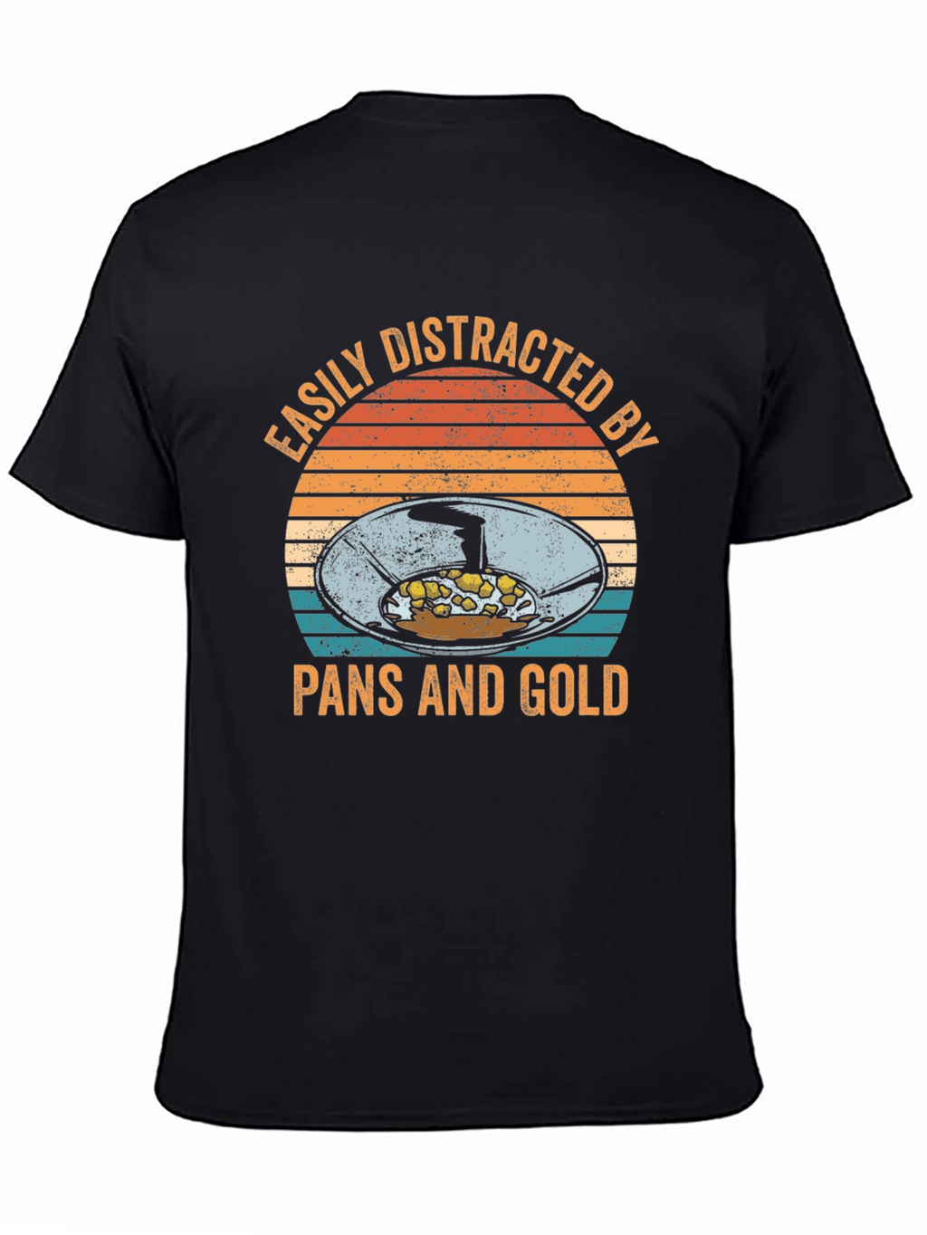 Easily Distracted by Pans and Gold T-Shirt