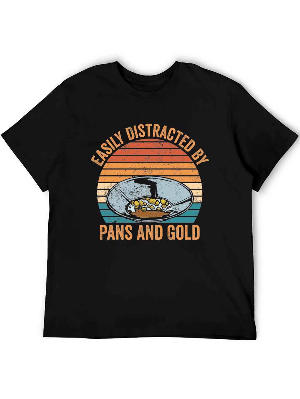 Easily Distracted by Pans and Gold T-Shirt
