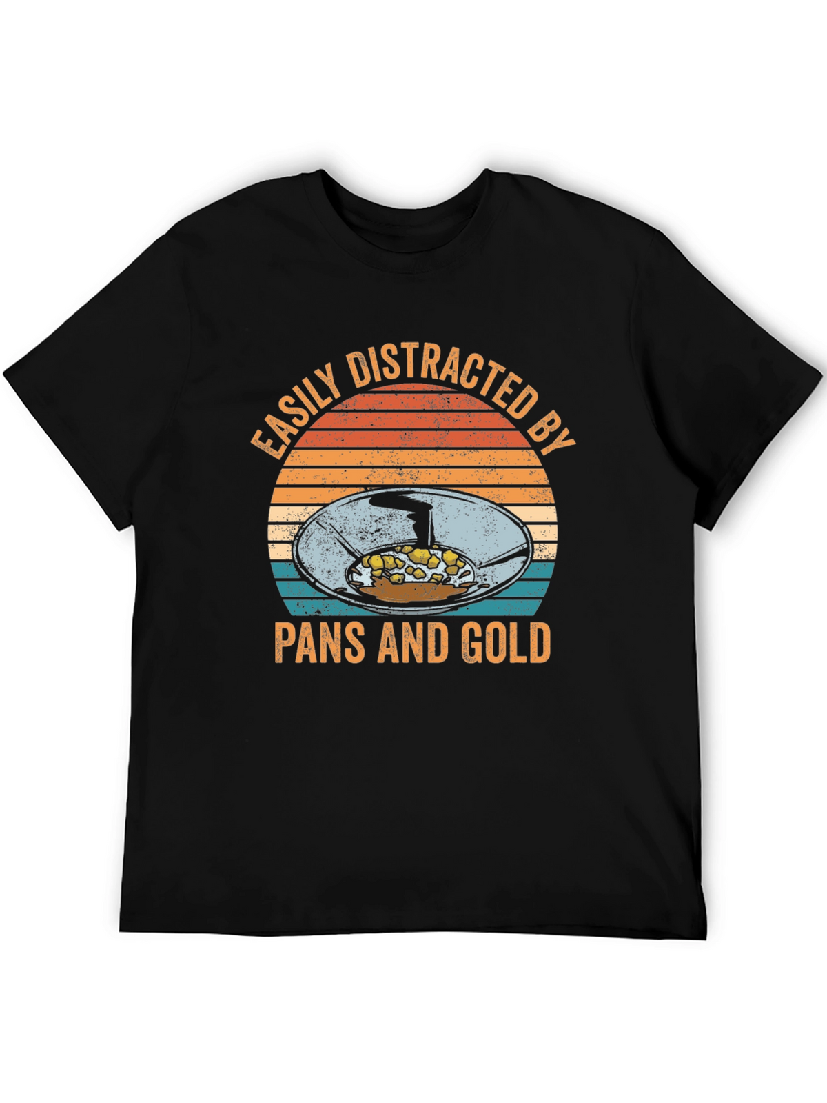 Easily Distracted by Pans and Gold T-Shirt