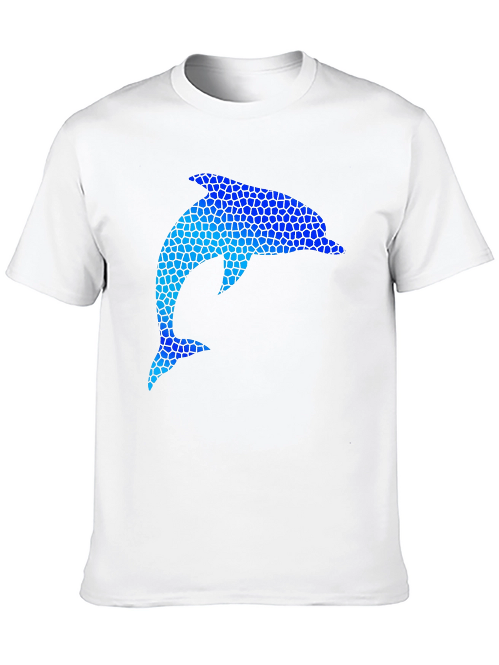 Dolphin Mosaic Graphic Black T-Shirt