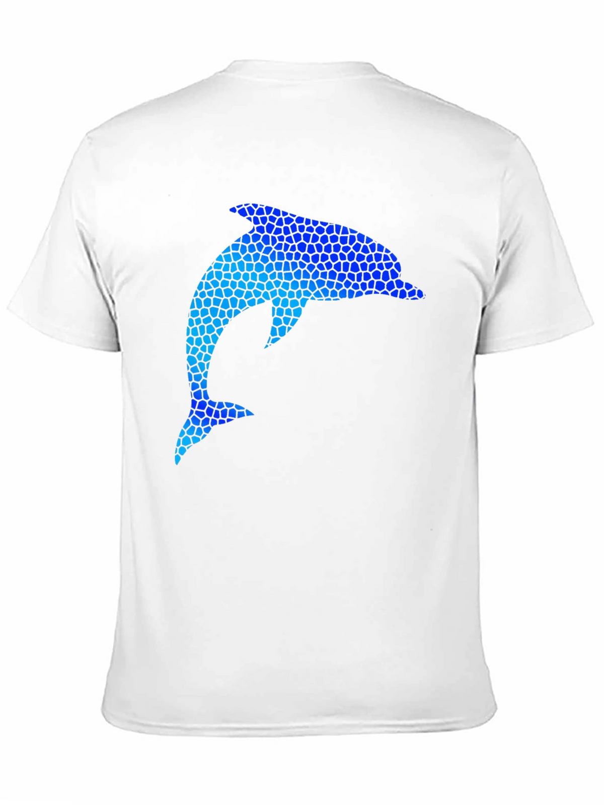 Dolphin Mosaic Graphic Black T-Shirt