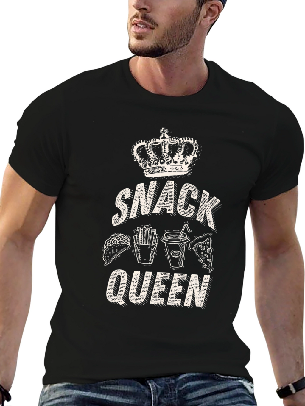 Snack Queen Black T-Shirt