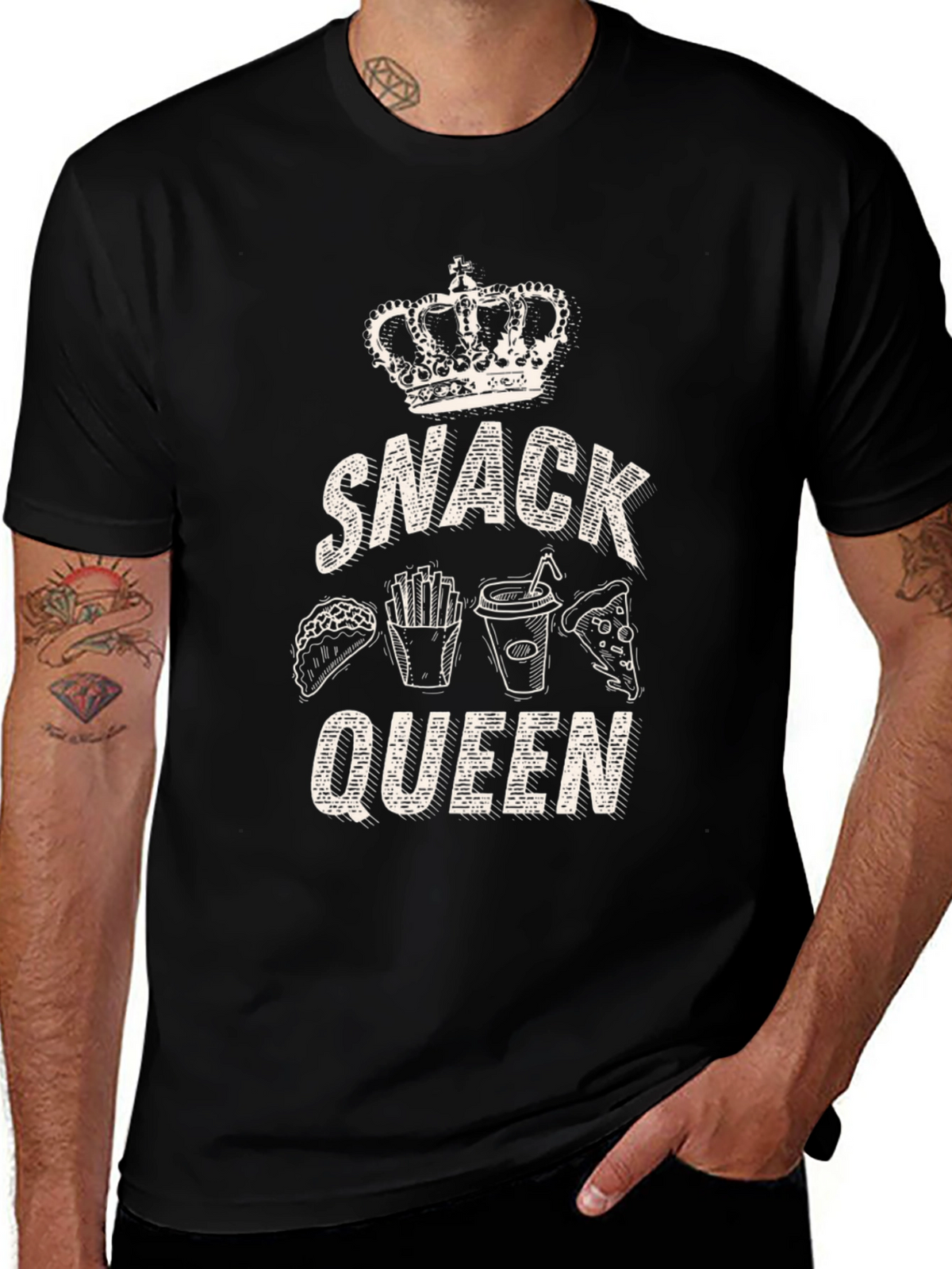 Snack Queen Black T-Shirt