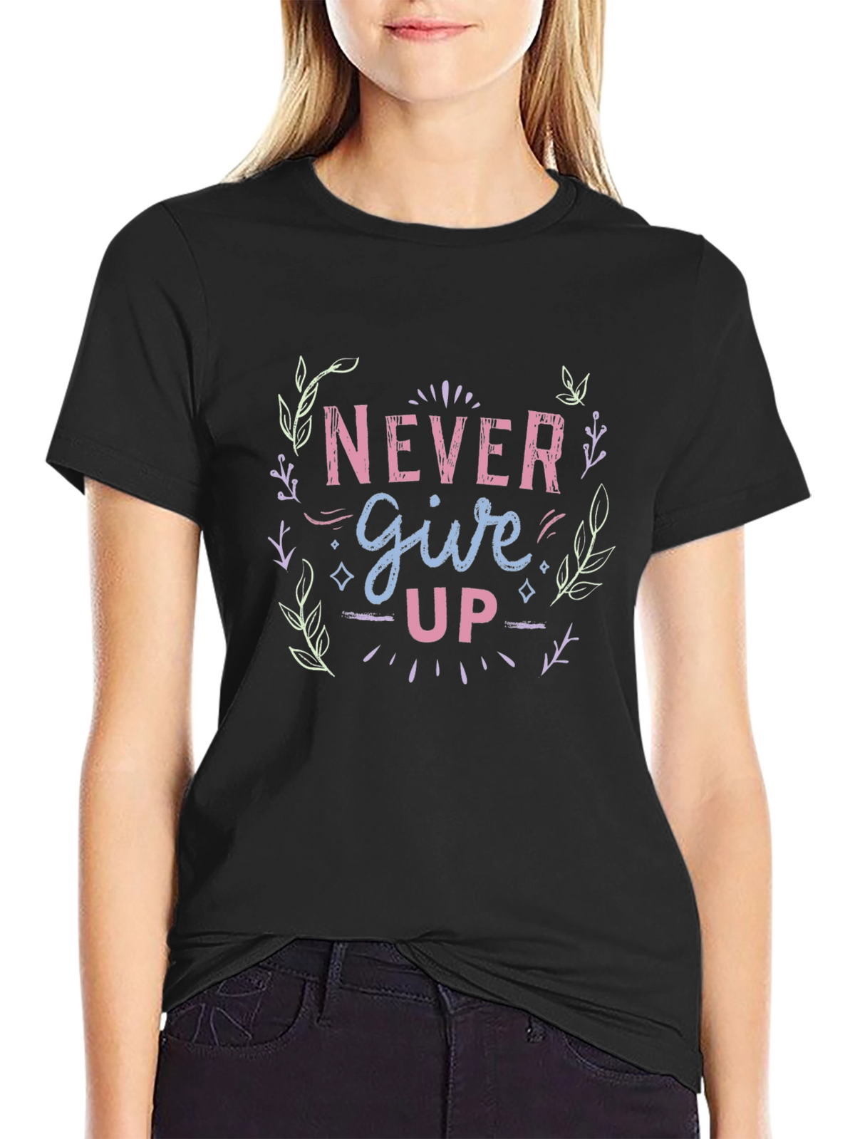 Never Give Up Graphic T-Shirt