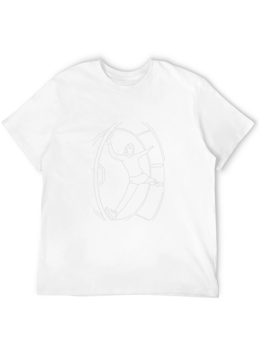 Black T-Shirt with Figure Skating Design