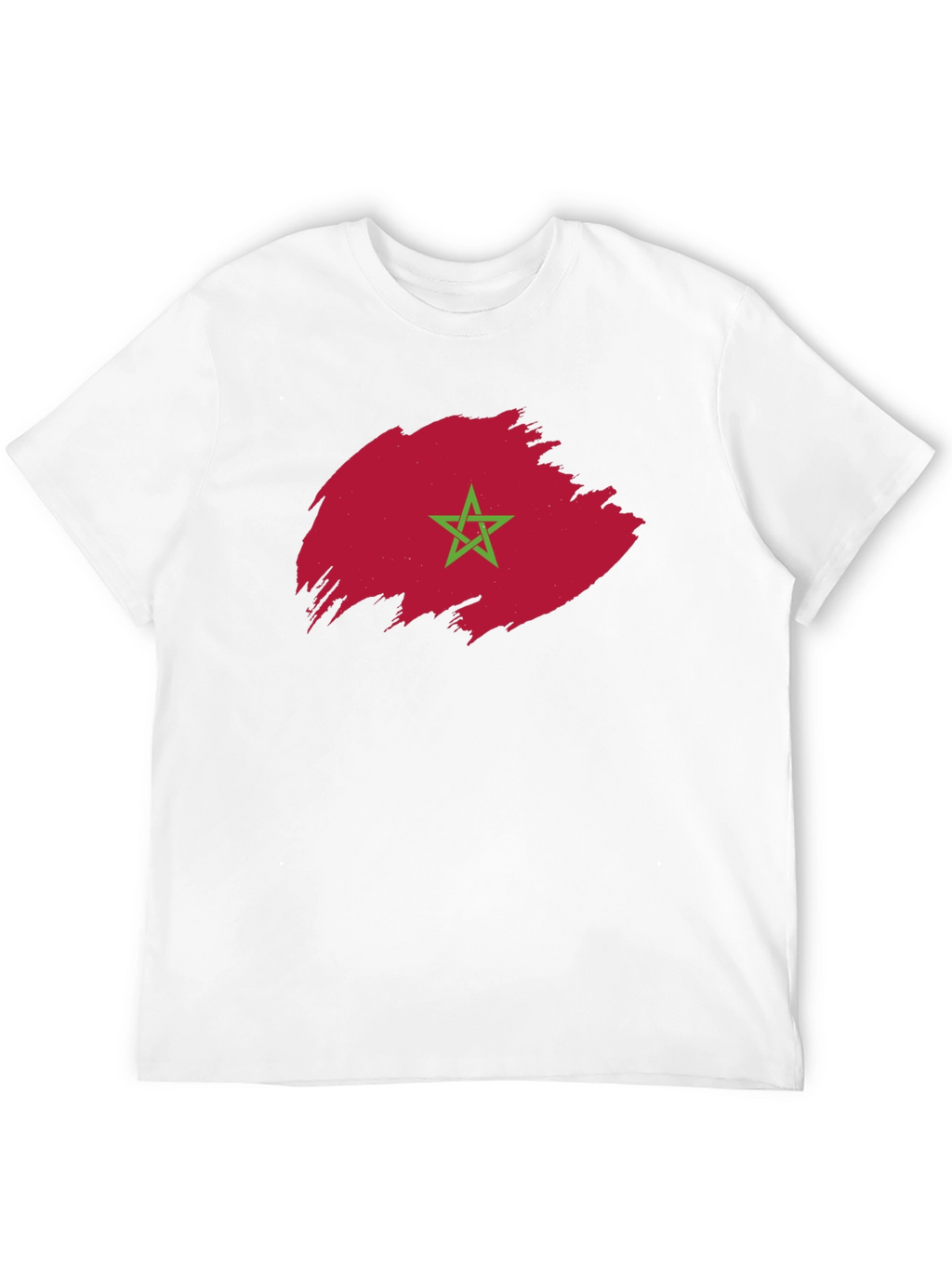 Morocco Flag T-Shirt - Brush Stroke Design