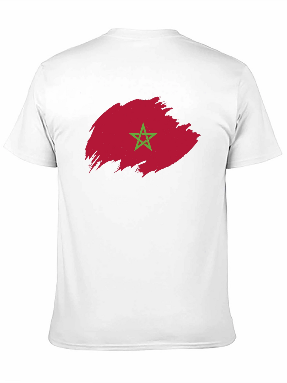 Morocco Flag T-Shirt - Brush Stroke Design