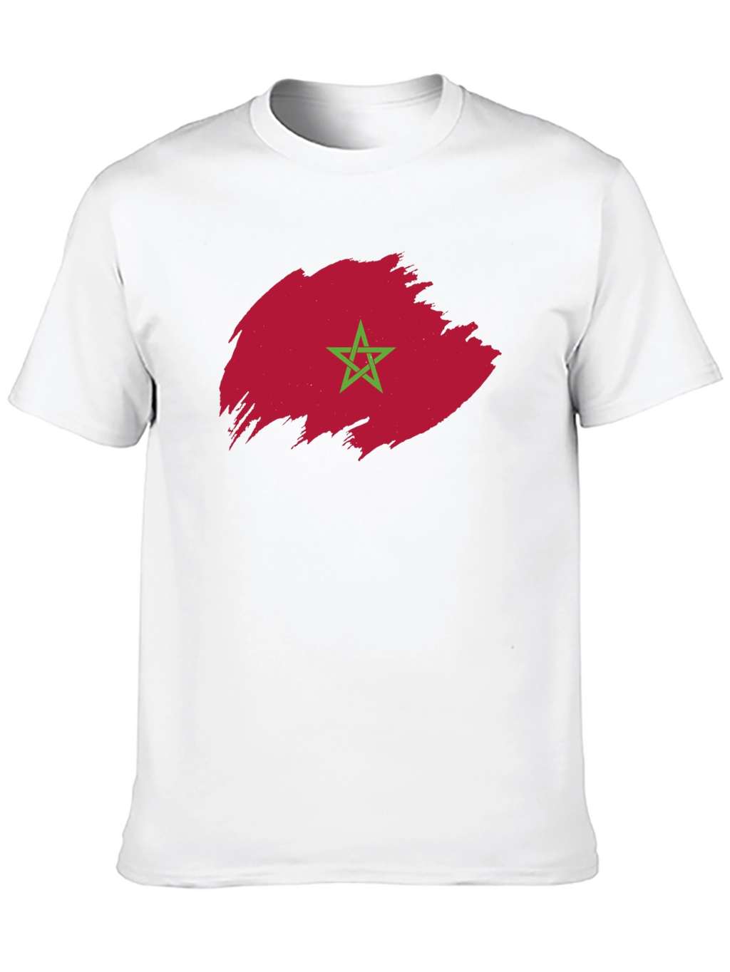 Morocco Flag T-Shirt - Brush Stroke Design