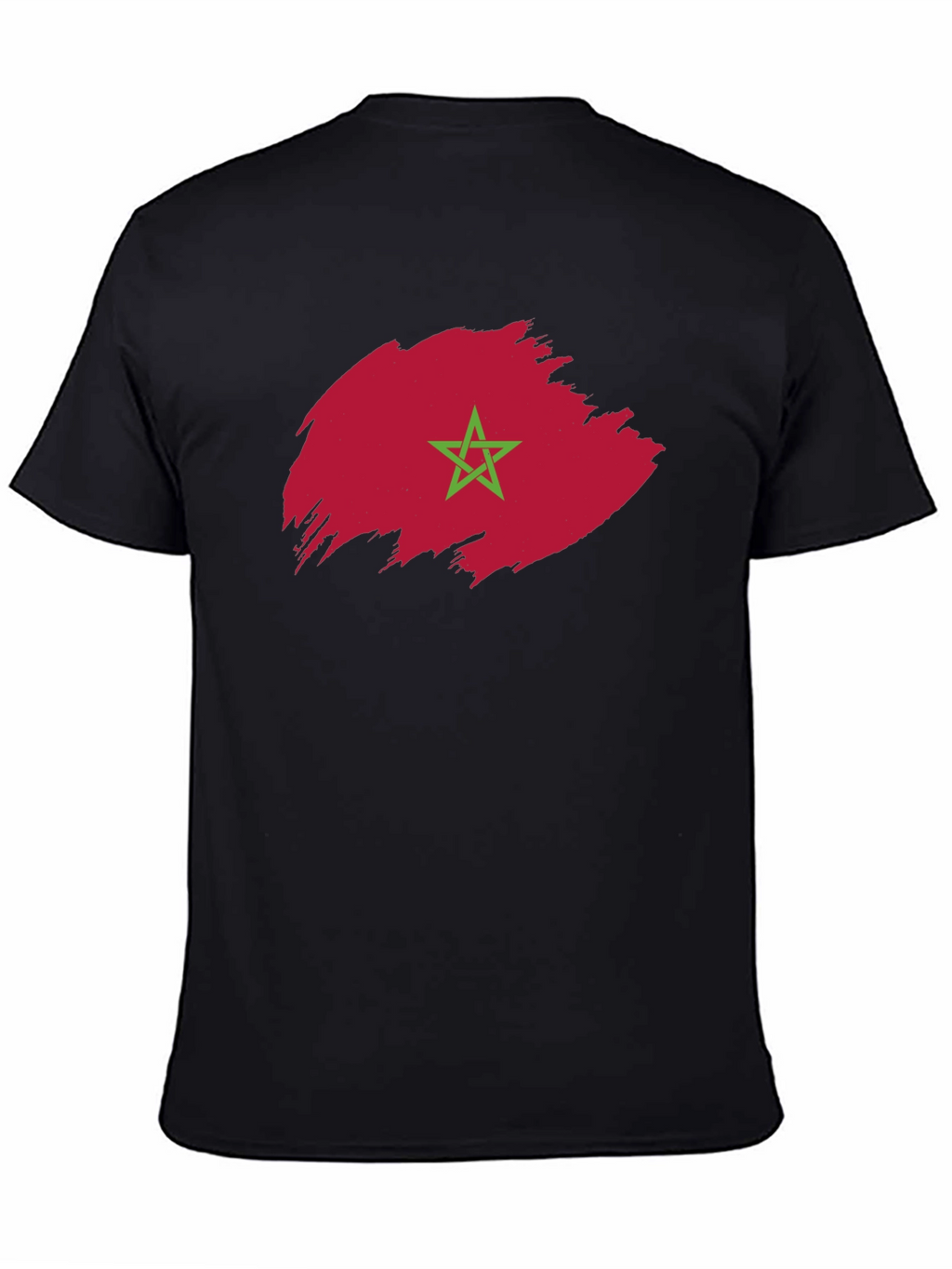 Morocco Flag T-Shirt - Brush Stroke Design