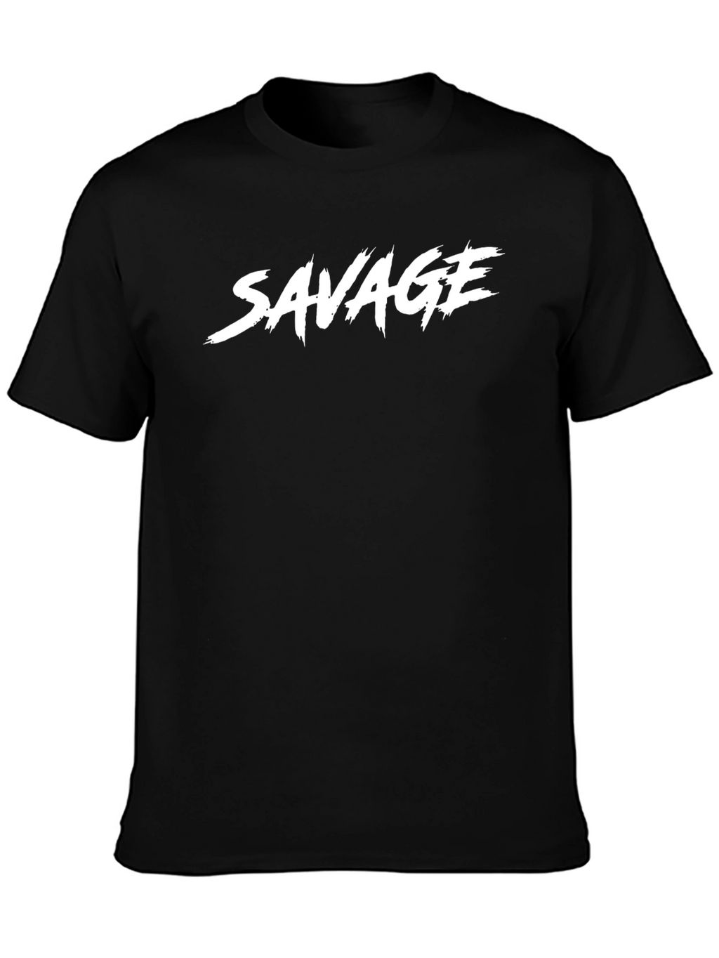 Savage Graphic Print Black Crew Neck T-Shirt